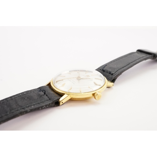 155 - A gold plated Tissot Sea Star Seven automatic watch, silver dial, leather strap and plated buckle. C... 