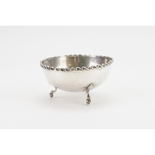 3 - A 1950's silver marked bon bon dish, along with two silver Lapis Lazuli set rings. Weight of dish 10... 