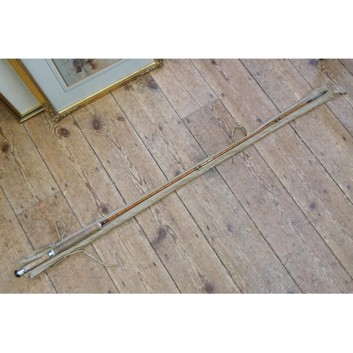 374 - A Split Cane Agate Ferruled Brook Rod with Aluminium mounts made by 