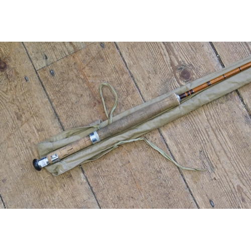 374 - A Split Cane Agate Ferruled Brook Rod with Aluminium mounts made by 