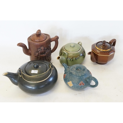 561 - A Collection of Five Various Tea Pots.