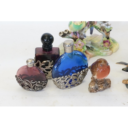 682 - Three Various Beswick Birds, an Adderley Budgie Pair, Perfume Bottles, etc.