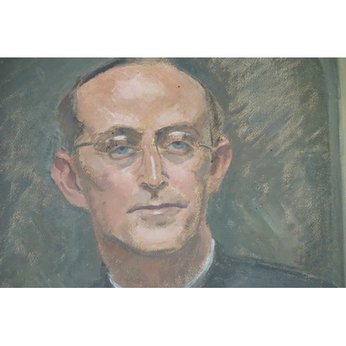 302 - Ex Collection of Rev. John Gage Waller. An Oil on Board Portrait.