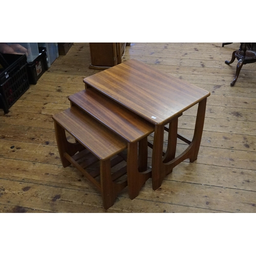 442 - A 1950s Graduated Nest of Three Tables in Teak veneered.