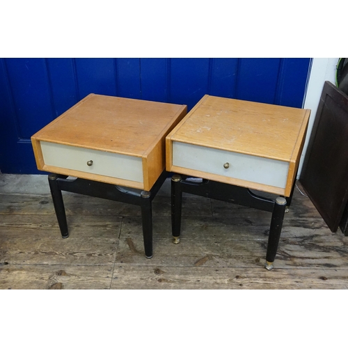 424 - A Pair of G-Plan Bedside Tables. Measuring: 48cms x 48cms x 55cms High.