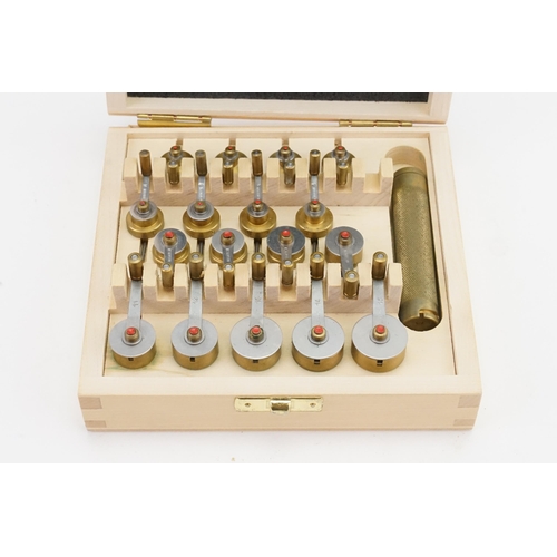 167 - A Bergeon 2795 watch makers right handed main spring winder set. Of 17 set supply.