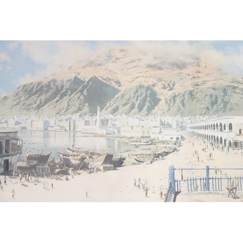 322 - A large David Shepherd signed print, depicting Mukalla. Solimen and Whitehead company.