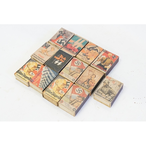 240 - A Collection of 13 x German WWII Matchboxes Complete with Contents, all in Excellent Condition.