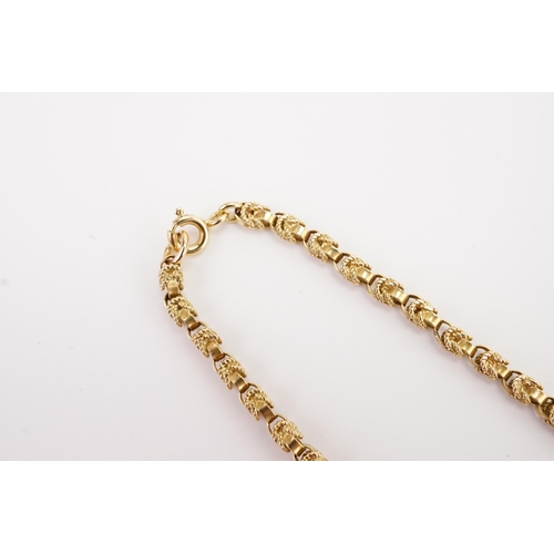 119 - Ex Collection of Mariam Jans Daughter. A 18ct gold Byzantine chain. Length 62cm. Weight 25.5g. (No. ... 