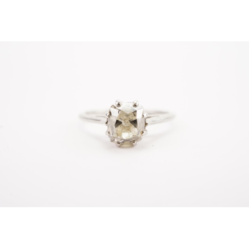 121 - Ex Collection of Mariam Jans Daughter. A Platinum set diamond ring, set with an old mine cut diamond... 