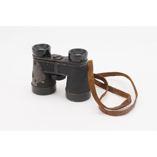 241 - A Pair of Japanese Officer's Field Binoculars on Brown Leather Strap.