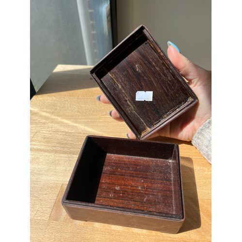 550 - Ex Collection of Rev. John Gage Waller. A Pair of Chinese Mutton Fat Jade Topped Hardwood Box decora... 