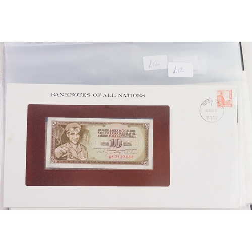 297 - A File containing Bank Notes of All Nations, Certificated, 18 in Total. Note@ Chile is B1. Needs Vie... 