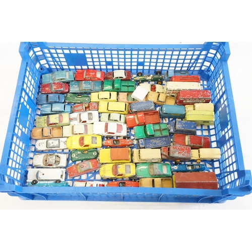 961 - A Collection of 50+ 1960s Play Worn Matchbox 1/75 Models to include Buses, Cars, Pick-up's, etc.