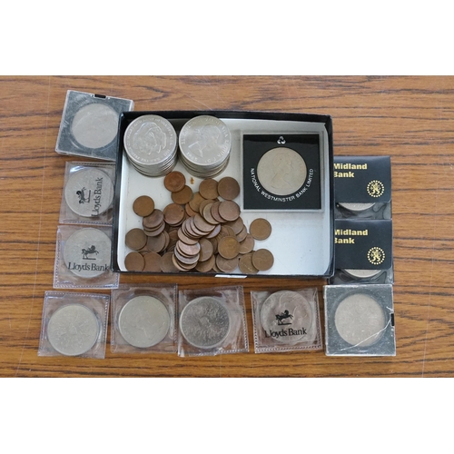 290 - A Collection of U.K. Commemorative Coins to include Diana & Charles, Churchill, etc. (25 Coins) alon... 