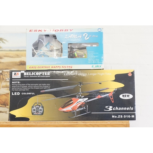 1045 - Two Radio Control Helicopters to include a Esky-Hobby 