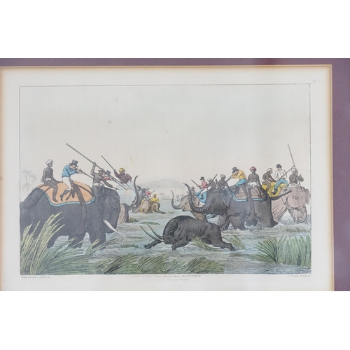 405 - A Set of 8 coloured Prints by Captain Thomas Williamson & Howitt (J. Clark Etched) depicting The Hun... 