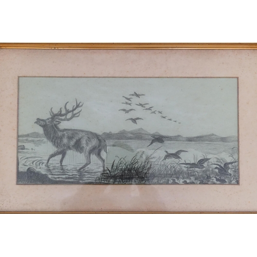 389 - A Steel Plate Engraving After Corot of a River Bank & Cottages, Signed Autien Sueun, Framed & Glazed... 