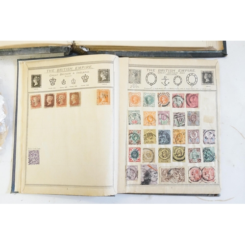 344 - A Victorian World Postage Stamp Album containing Penny Red's, Irish Free State, India, Canada, etc, ... 