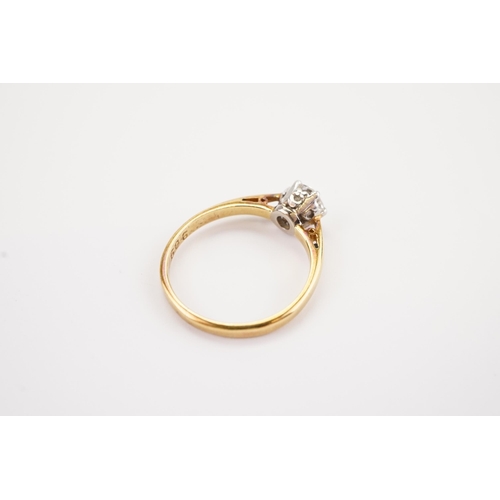 154 - A diamond solitaire engagement ring, set with a approximate 0.55ct diamond, mounted in a 18ct gold a... 