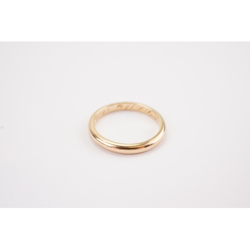 129 - A 9ct Gold Ladies Wedding Band. Weighing: 2.6 grams. Size: K. (Not Hallmarked).