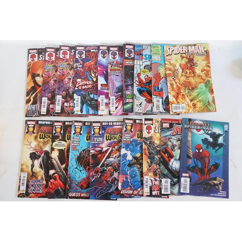 1064 - A Collection of Marvel Comics to include Deadpool and Wolverine along with a Collection of Spiderman... 