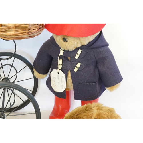 1107 - A Vintage Children's Pushchair along with an Original Paddington Bear, a Dennis the Menace Doll & a ... 