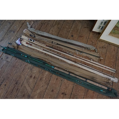 757 - Two Milbro Spinning Rods & Four others in Sleeves. (All As Found).