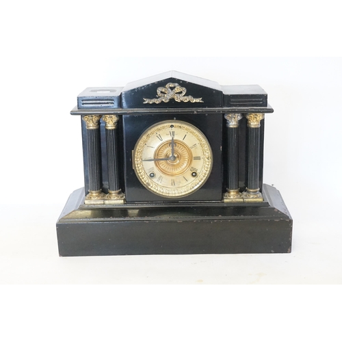 263 - A Marble Cased Ansonia Mantle Clock.