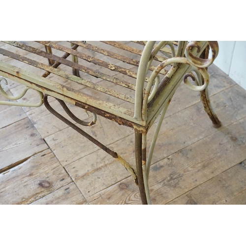 588 - A Pair of Regency Design Fold over armed Wirework Garden Chairs.