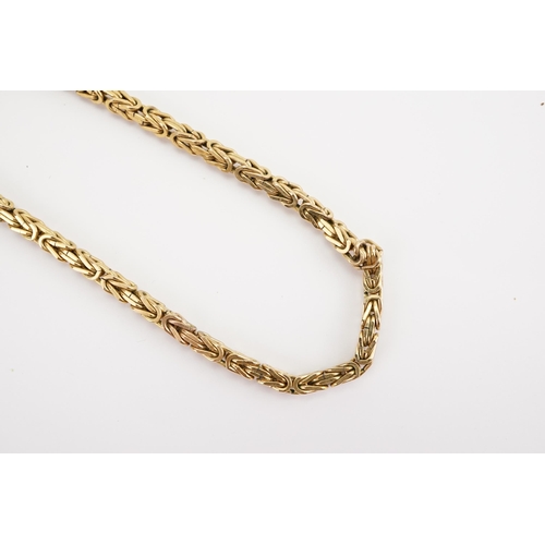 154 - A Byzantine 9ct Gold Chain. Weight 22.3g.