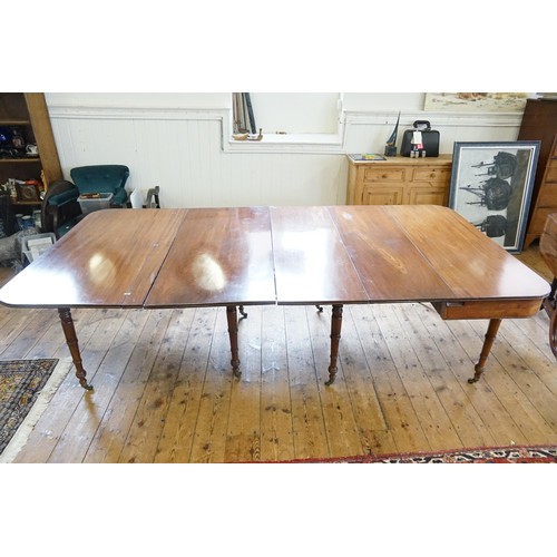 491 - A Regency Mahogany Pull Out Extending Campaign Table after a design to John McLean (?) fitted with t... 