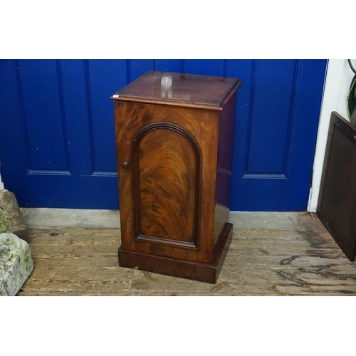 495 - A Victorian Cuban Mahogany Pot Cupboard. Measuring: 46cms across x 38cms deep x 78cms high.