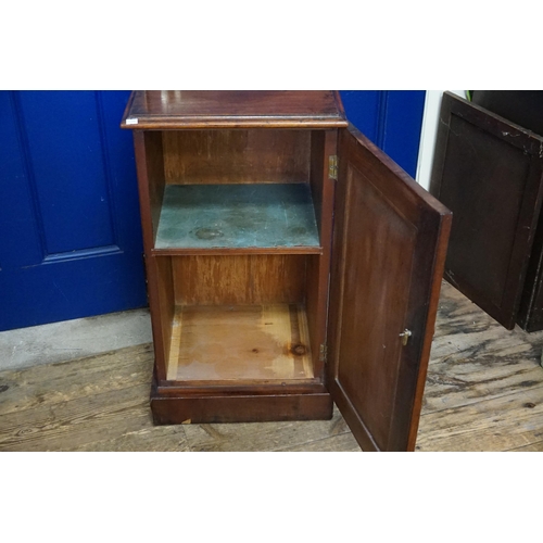 495 - A Victorian Cuban Mahogany Pot Cupboard. Measuring: 46cms across x 38cms deep x 78cms high.