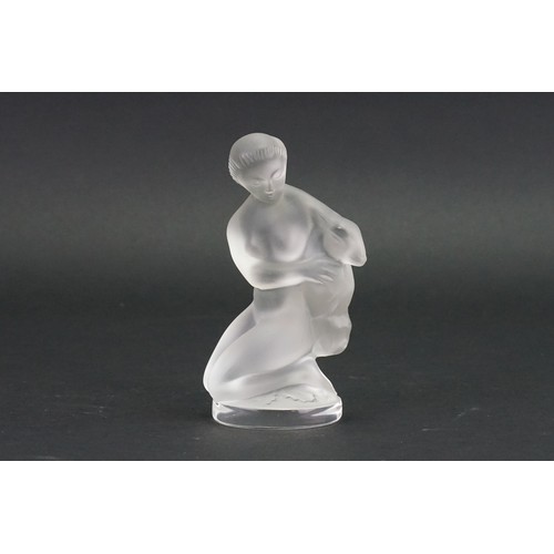 733 - A Lalique Diana the Huntress with Fawn