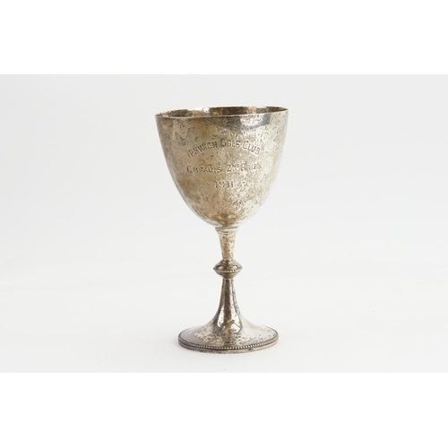 84 - A 1874 Victorian Silver Chalice by Charles Stuart Harris. Awarded by Ipswich Golf Club, Captain Seco... 