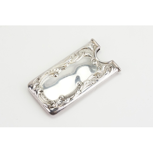 70 - A 1903 Art Nouveau Silver Card Case. Weight 34g.