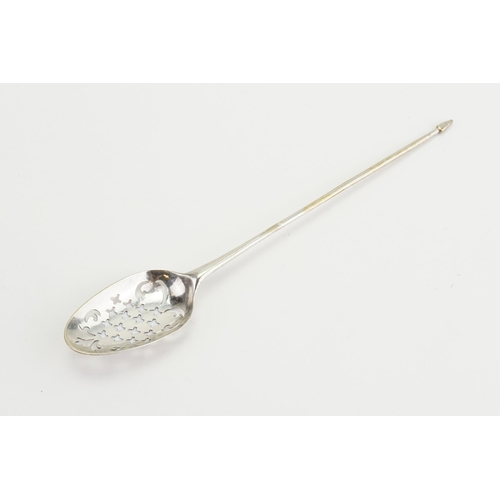 77 - A Circa 1735 Silver George II Georgian Mote Spoon by 