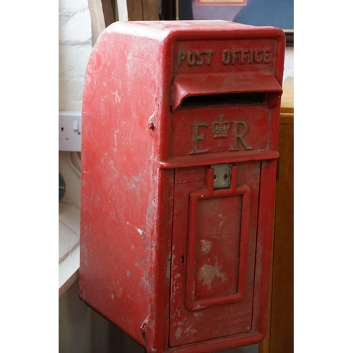 404 - A Cast Iron Red Painted Mail Box with 