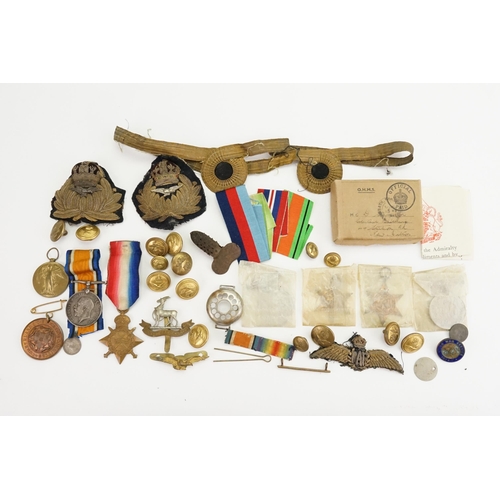 613 - A collection of medals awarded to Mr D Stevenson, to include defence medal, 1939-1945 star, Atlantic... 