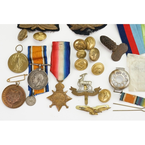 613 - A collection of medals awarded to Mr D Stevenson, to include defence medal, 1939-1945 star, Atlantic... 