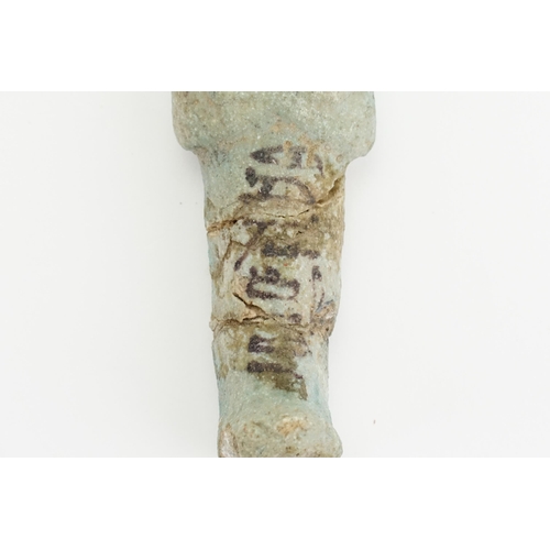 425 - An Egyptian blue faience shabti of pa-di-khonsu possibly a third intermediate period around 21-22th ... 