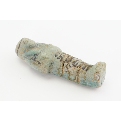 425 - An Egyptian blue faience shabti of pa-di-khonsu possibly a third intermediate period around 21-22th ... 