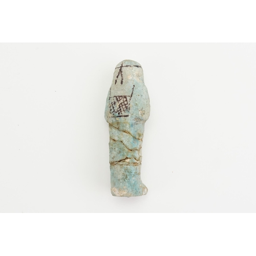 425 - An Egyptian blue faience shabti of pa-di-khonsu possibly a third intermediate period around 21-22th ... 