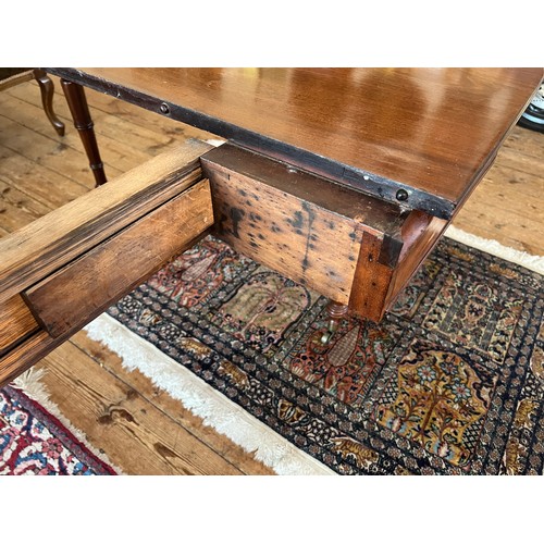 491 - A Regency Mahogany Pull Out Extending Campaign Table after a design to John McLean (?) fitted with t... 