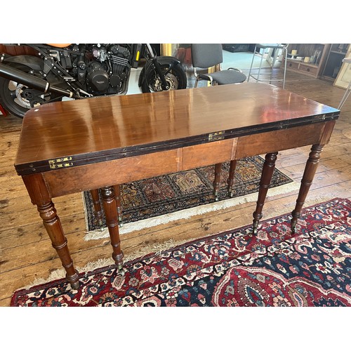 491 - A Regency Mahogany Pull Out Extending Campaign Table after a design to John McLean (?) fitted with t... 