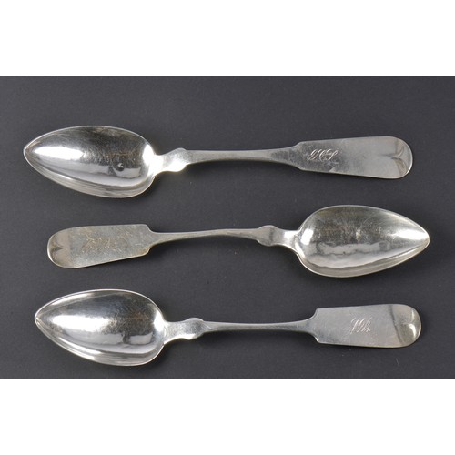 38 - Two American Silver Fiddle Pattern & Shouldered Table Spoons by 