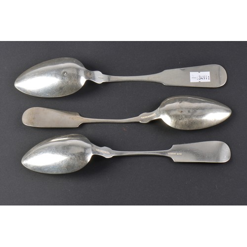 38 - Two American Silver Fiddle Pattern & Shouldered Table Spoons by 