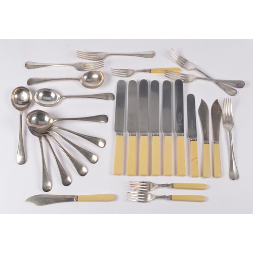 70 - A Collection of Silver Plated Cutlery to include Spoons, Knives, Forks, etc.