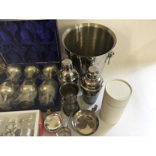 74 - A Large Collection of Silver Plate to include a Victorian Salver, Cocktail Shaker, Cruet Set, Egg To... 